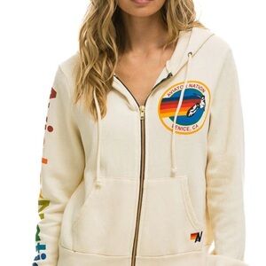 Aviator Nation Vintage White Hoodie